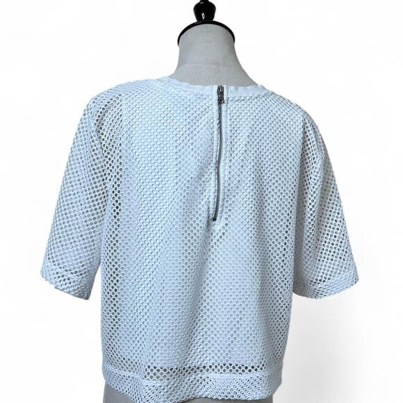 Banana Republic white mesh crop top - Picture 2 of 5